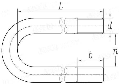 3/8*1 3/4" American ASME B 18.31.5 (UR) - 2011 U-Bolts, Round Bend Made in China