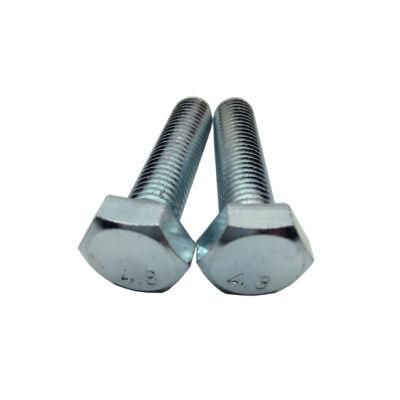 DIN933 Hex Bolt Cl. 4.8 with White Zinc Plated Cr3+ M20X70