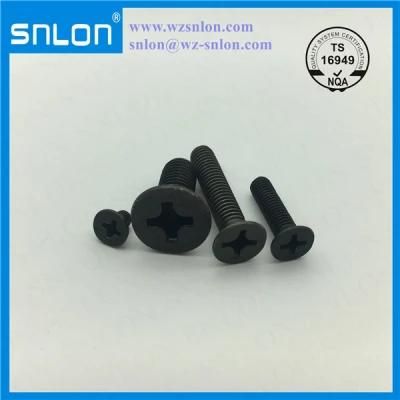 Phillip Countersunk Head Screw Black Zinc