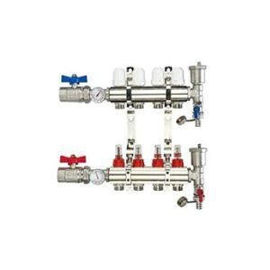 Brass Manifold - 4 Loops 1&quot; &amp; 1/2&quot; NPT