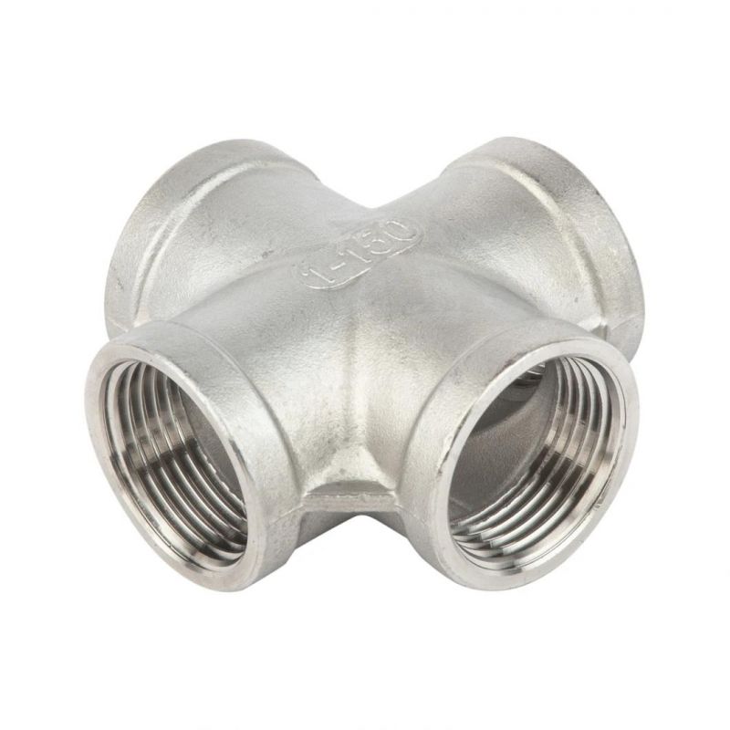 Factory Tread Screwed Stainless Steel Female Pipe Fitting Union Cross
