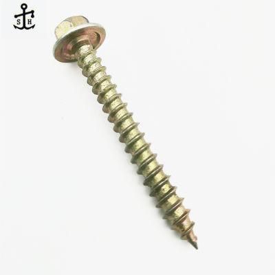 ISO 7053 Manufacturer Wholesale Zinc Plating-Black Hexagon Head Self-Tapping Screws with Flange