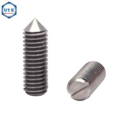 DIN553 Stainless Steel 18.8 Slotted Set Screws with Cone Point