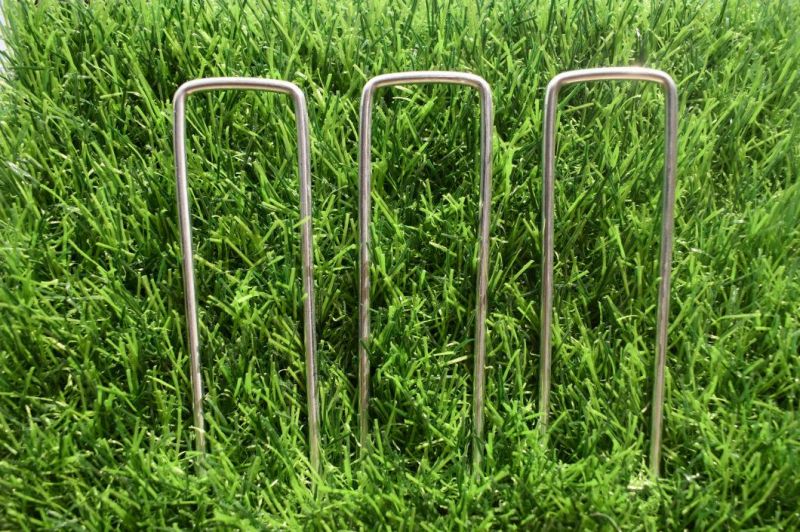 Wholesale Common Artificial Grass Galvanized Fence Staple U Shaped Curved Nails