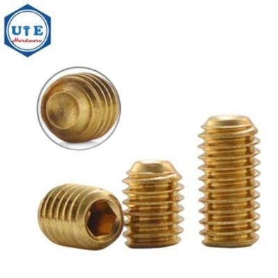 Hex Socket Set Screw M8----M12 Brass Hexagon Socket Set Screws with Cup Point