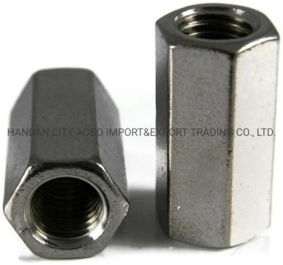 Hexagon Sleeve Barrel Nut Stainless Steel Threaded Long Hex Coupling Nut