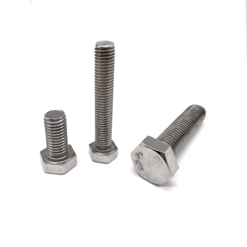 M14 M16 316 Stainless Steel Hexagon Head Bolts DIN 933 with Full Thread