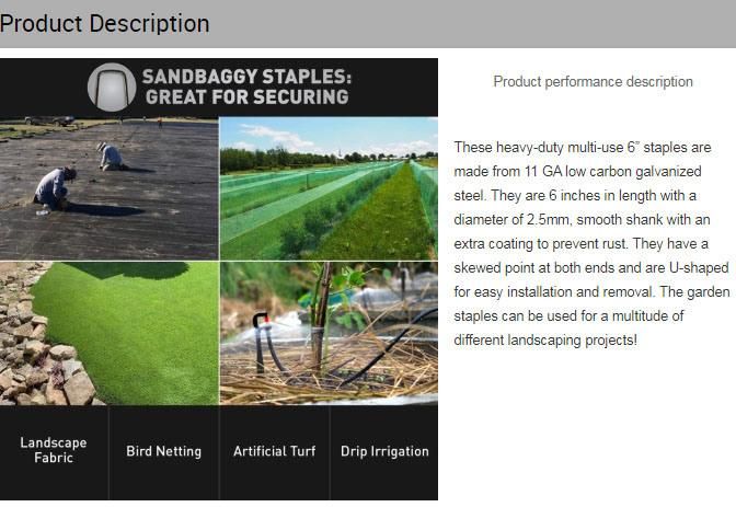 Heavy-Duty U-Shaped Garden Pegs Securing Stakes 8 Inch Spikes Pins Staples for Anchoring Landscape Fabric Tents SOD Lawn