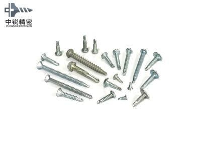 4.2X19mm White Zinc Plated Phillips Carbon Steel Crossed Recessed Pan Head Self-Drilling Screws