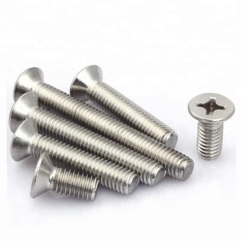 High Quality Cross Recessed Countersunk Head Screws Stainless Steel DIN965 Philips Flat Head Machine Screw GB819-85