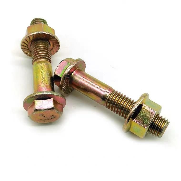 High Quality Fastener Custom ASTM/ASME Grade 5, 8, GB 5787 DIN 6921 Grade 8.8 10.9 Hex Flange Bolt Carbon Steel Galvanized Hexagon Flange Bolts with Serrated