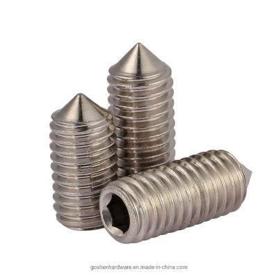 SS304 M4 DIN914 Hex Socket Set Screw with Cone Point