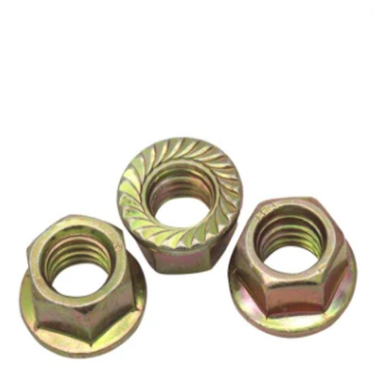 Flange Nut Unc Nuts Yellow Zinc/Black Grade 8 Hex Flange Nut