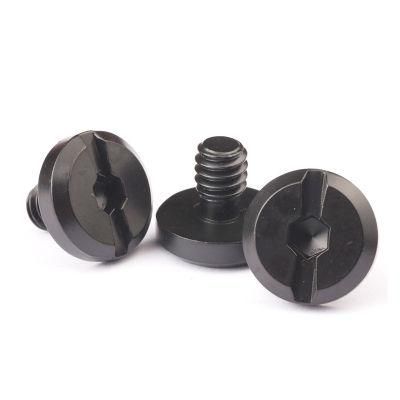 Custom Steel Black Dacromet Special Head Hexagon Socket Slotted Compound Screw