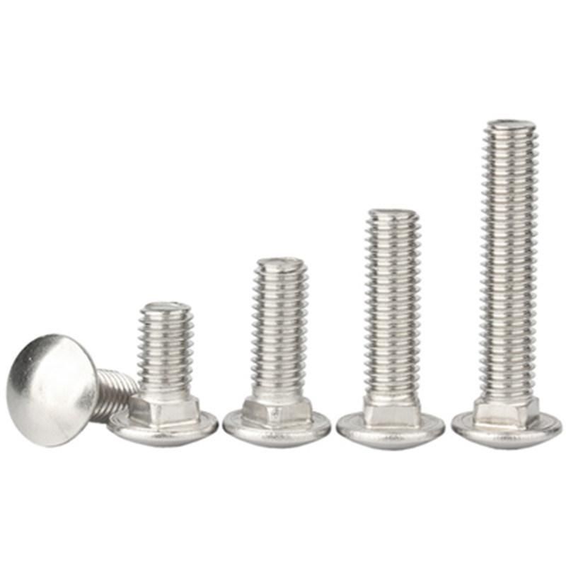 Carriage Bolt Carbon Steel Grade 4.8 Coach Bolt Galvanized DIN 603 Carriage Bolts Round Head Square Neck Bolt Stainless Steel Mushroom Head Bolt
