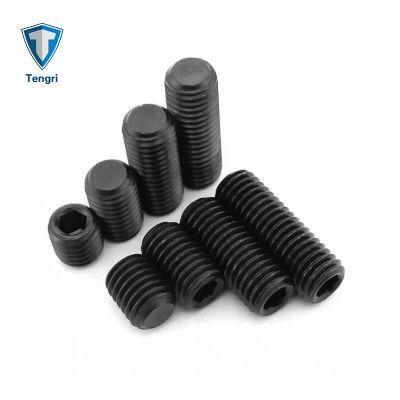 Black Oxide DIN913 45h Flat End Point Grub Screws Hex Head Socket Set Screw with High Tensile