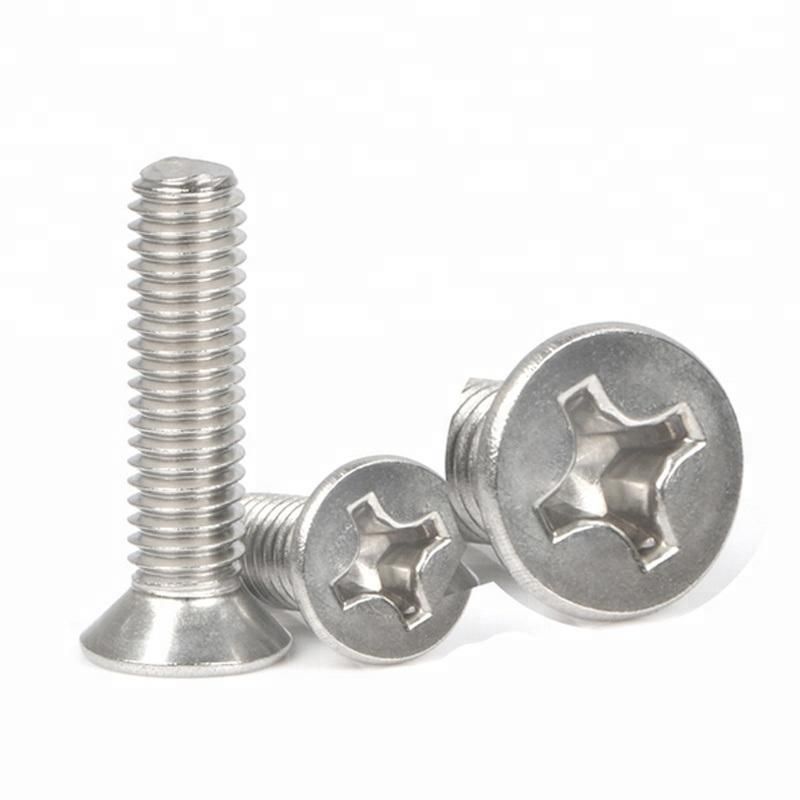 High Quality Cross Recessed Countersunk Head Screws Stainless Steel DIN965 Philips Flat Head Machine Screw GB819-85