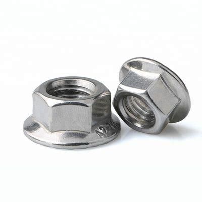 M8 Stainless Steel SS304 Hex Flange Nut DIN6923