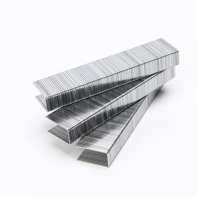 Top Grade Low Carbon 11.2 mm Crown 1010j Fine Wire Galvanized Staples for Sofa From China