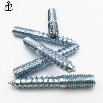 Ss Non-Standard Torx Drive Furniture Fixing Double Thread Dowel Wood Screw Made in China