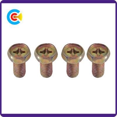 DIN/ANSI/BS/JIS Carbon-Steel/Stainless-Steel Crossed Tail Tapping Screws for Building/Railway Bridge