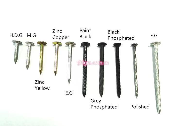 Rust and Corrosion Resistance High Quality Clout Nails Roofing Nails