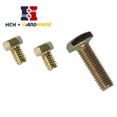 Zinc Yellow Square Head Bolt Hex Head Bolt