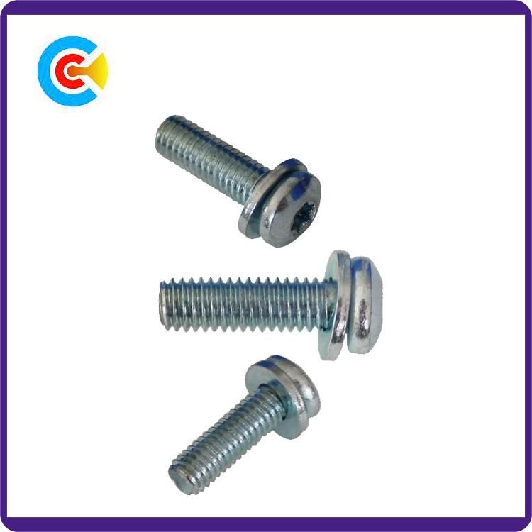 Stainless Steel Cinquefoil Pan Head Screws for Electronic/Machinery with Washer