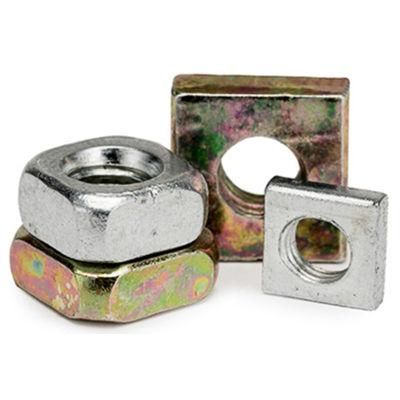 Zinc Plated Galvanized Plated Carbon Steel Square Nut DIN557