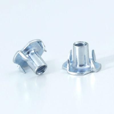 4 Prong T Nuts, Zinc Plated 4 Prong T Nuts