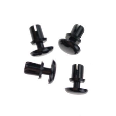 Custom Fastener Flat Round Head Step Scaffold Rivet Black Plastic Nylon Push Shoulder Rivets