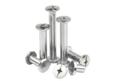 304 Stainless Steel Child and Female Rivet Butt Joint Screw Photo Album Account Book Nail Sample Album Cross Pair Lock Recipe Socket Screw