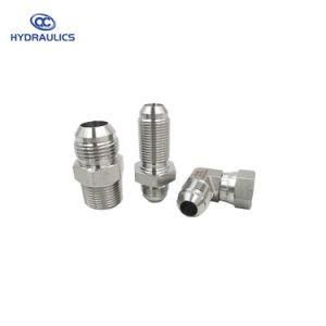 High Quality Stainless Steel Fitting Jic Thread Male Straight Pipe Adapter
