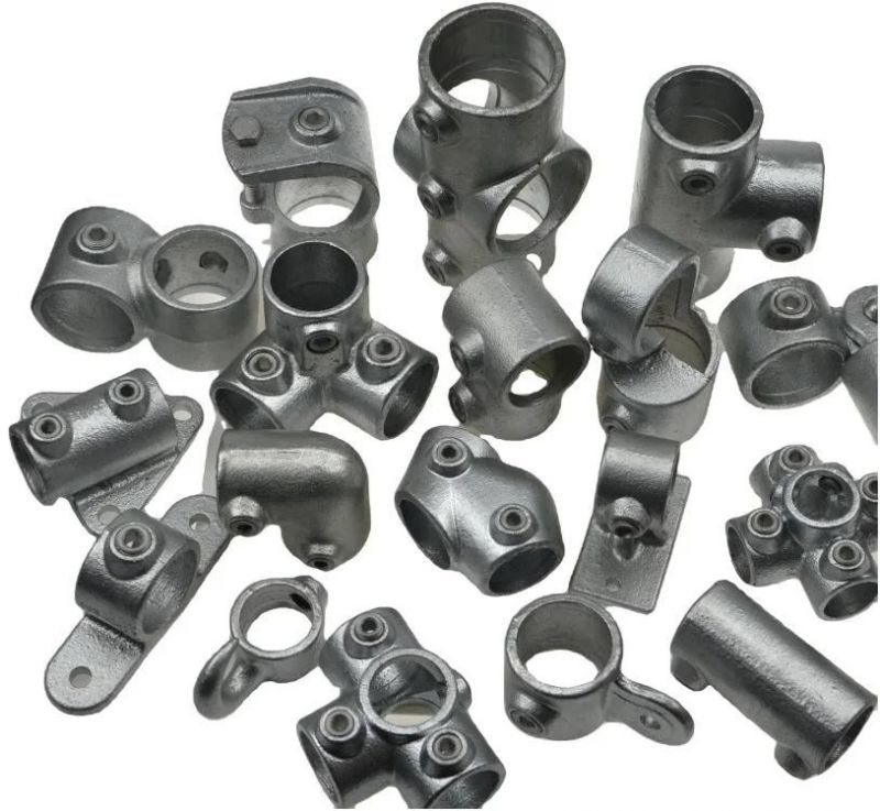 1 1/4" 42.4mm Malleable Casting Iron Pipe Clamp Fittings Connection Key Clamps Handrail Pipe System Key Pipe Clamps Tube Clamps