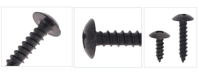 Coarse Thread Phillips /Combo Drive Mushroom Truss Head Black Phosphated Zinc Plated Wood Screws/Cabinet Furniture Screws