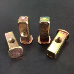 Flat Round Head Square Column Nut for Bed Furniture