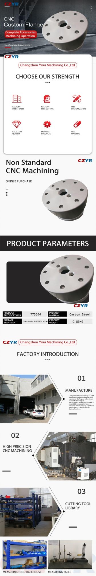 CNC Machine Standard Forging Flange Spare Part for Machine Parts