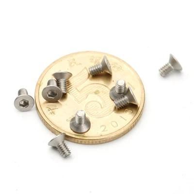 M1 M1.2 Stainless Steel Countersunk Head Allen Machine Precision Micro Screws