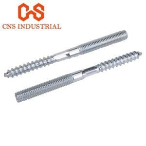Steel Dowel Screw M6 M8 Double Head Wood Thread Hanger Bolt