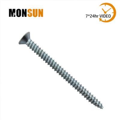 Flat Head Phillips Zinc Plated Steel Wood Keel Ceiling Self-Tapping Wood Screws
