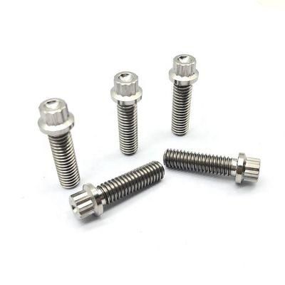 Gr5 Titanium 12 Point Flange Bolts M6