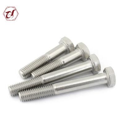 DIN933 Half Thread Stainless Steel 316 A4-70 Hexagon Head Bolt M10