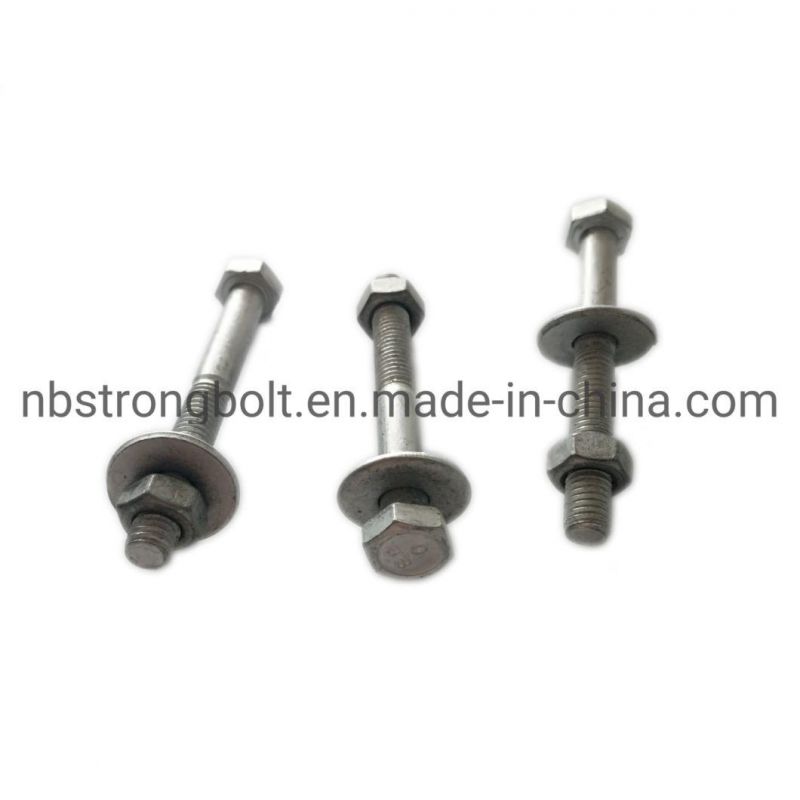 Hex Bolt Assembled with Nut and Washer