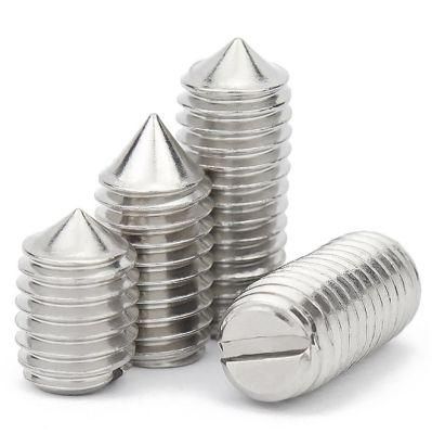 M1.2 - M12 DIN553 Grub Screw Fastener Manufacturer ISO7434 Stainless Steel Slotted Set Screw with Cone Point