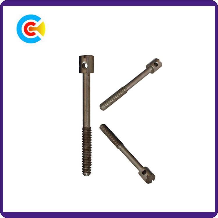 GB/DIN/JIS/ANSI Carbon-Steel/Stainless-Steel Slotted Shrink Rod Seal Screw for Building Railway