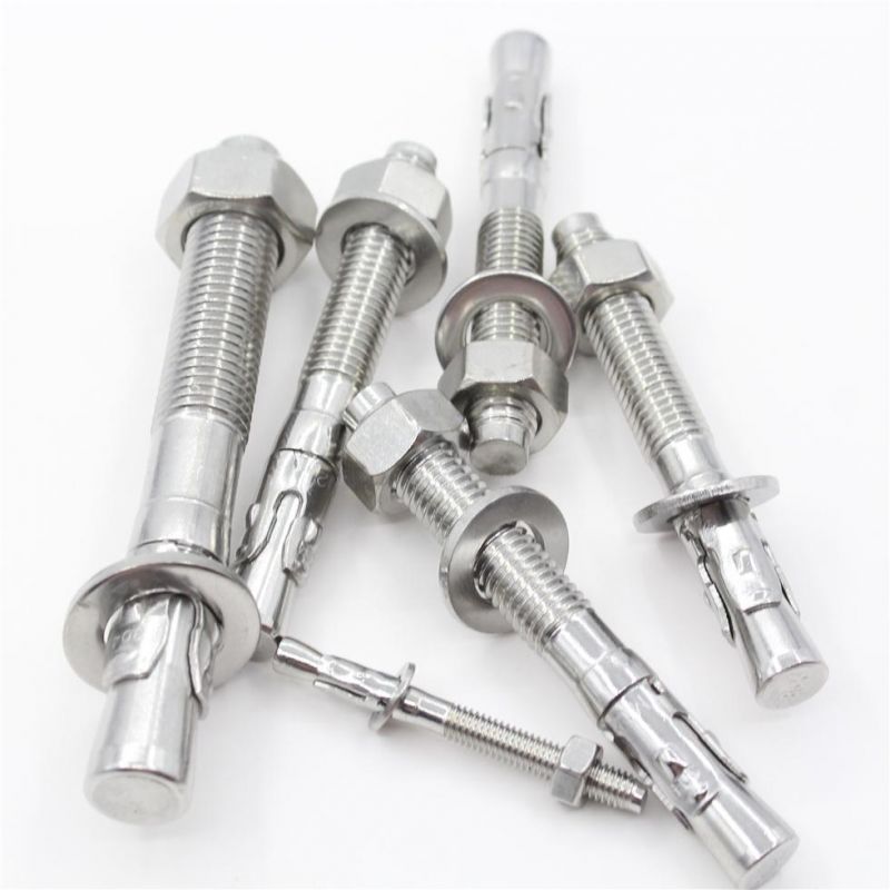 Diameter M6/8/10/12/16/20 High Quality Anchor Bolts Special Hilti Chemical Wedge Stainless Steel Anchor Bolt and Nut Hardware