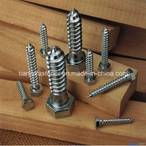 DIN571 M3-36 Hex Head Wood Screws (zinc plated, etc) , Black