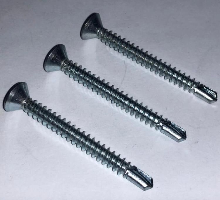 C1022 Countersunk Head Drilling Screws DIN7504 Zinc Plated