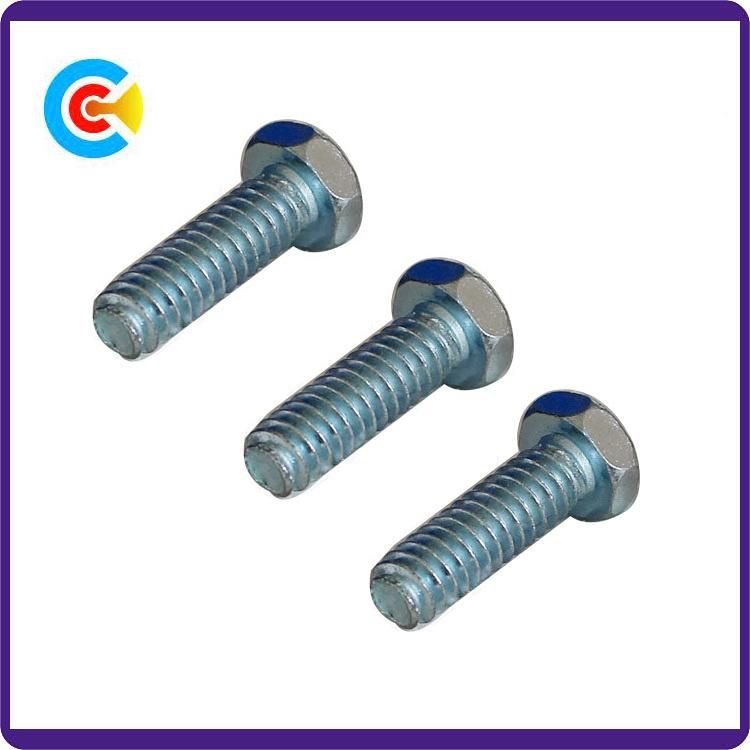 DIN/ANSI/BS/JIS Carbon-Steel/Stainless-Steel Hexagon Flange Machinery Industrial Fasteners Screws for Bridge