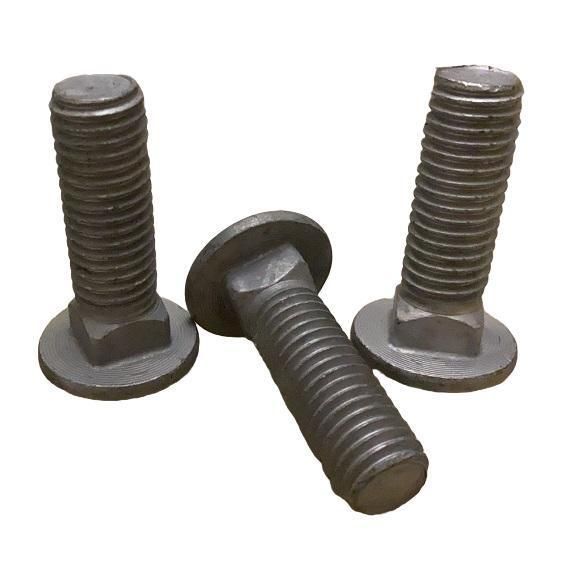 Galvanized Zinc Plated Steel DIN603 Cup Mushroom Head Square Neck Carriage Bolts M5 M6 M8 M10 M12 M14 M16 M20